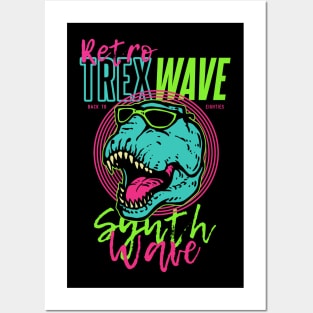 Trex Wave Retro Posters and Art